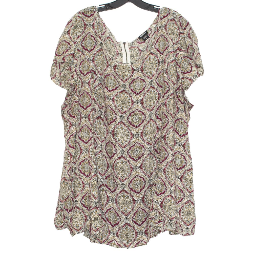 Torrid Tunic Top Boho Peasant Flowy Lightweight Festival Summer Plus Size 4 4X